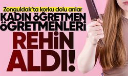 Zonguldak’ta kadın müzik öğretmeni, okulda öğretmen arkadaşlarını rehin aldı