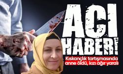 Bıçaklı kavgadan acı haber: Anne öldü kızı ağır yaralı!