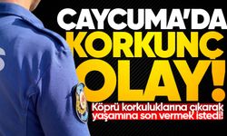 Çaycuma'da korkunç intihar girişimi: Köprü korkuluklarına çıkarak yaşamına son vermek istedi!