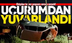Dik yokuştan inerken uçurumdan yuvarlandı: Ekipler kaza yapan aracı aradı!