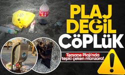 Plaj değil çöplük: Tersane Plajı'nda tepki çeken manzara!