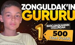 Zonguldak’ın gururu! Baro başkanının oğlu LGS'de 500 tam puan aldı!