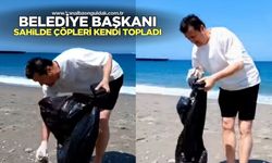 Filyos Belediye Başkanı Acar Eldiveni Taktı, Çöpleri Topladı