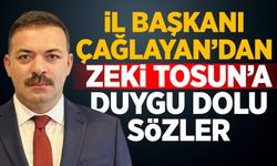 İl Başkanı Mustafa Çağlayanın, Zeki Tosun'a vedası duygulandırdı
