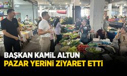 Başkan Altun pazar yerini ziyaret etti