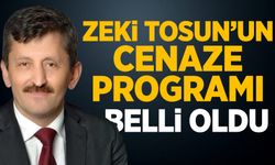 Zeki Tosun'un cenaze programı belli oldu