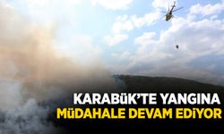 Karabük’te orman yangınına müdahale sürüyor