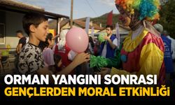Gençlerden orman yangını sonrası moral etkinliği