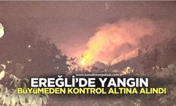 Ereğli’de Çıkan Yangın Kısa Sürede Söndürüldü