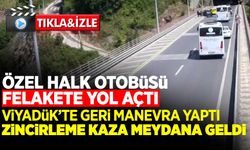 Zonguldak’ta geri manevra yapan halk otobüsü kazaya neden oldu