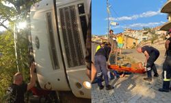 Kozlu’da feci kaza: Kamyonet devrildi!
