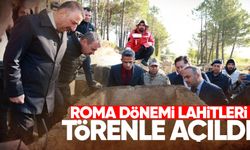 Tios Antik Kenti'nde bulunan Roma Dönemi lahitleri törenle açıldı