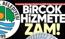 Zonguldak Belediye Meclisi’nde 2026 bütçe mesaisi başladı: Birçok hizmete zam