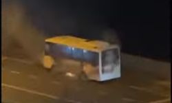 Kozlu halk otobüsünde yangın