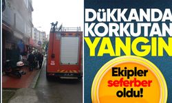Kahvaltıcı dükkanında korkutan yangın