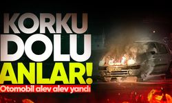 Korku dolu anlar: Otomobil alev alev yandı!