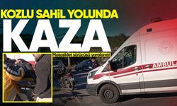 Kozlu sahil yolunda kaza: Motosiklet sürücüsü yaralandı!
