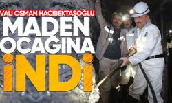 Vali Osman Hacıbektaşoğlu maden ocağına indi