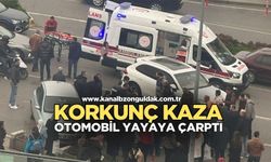 Zonguldak'ta feci kaza: Otomobil karşıya geçen yayaya çarptı!
