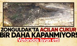 Zonguldak'ta açılan çukur bir daha kapanmıyor! Vatandaş isyan etti
