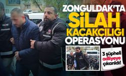 Zonguldak'ta kaçak silah operasyonu: 3 şüpheli adliyeye çıkarıldı