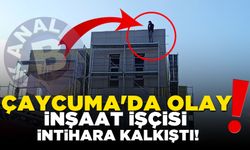 Çaycuma’da int*har girişimi: İnşaatın tepesine çıktı!