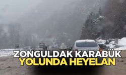 Zonguldak- Karabük yolunda büyük heyelan!