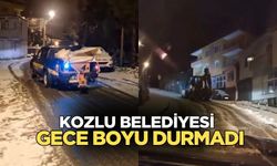 Kozlu Belediyesi gece boyunca kar ile mücadele etti