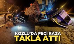 Kozlu’da feci kaza: Kontrolü kaybedince takla attı!