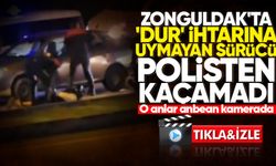 Zonguldak'ta 'dur' ihtarına uymayan sürücü polisten kaçamadı