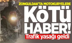 Zonguldak'ta motokuryelere kötü haber: Trafik yasağı geldi!