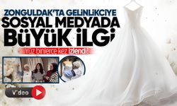 Zonguldak'ta gelinlikçi sosyal medyada büyük ilgi gördü