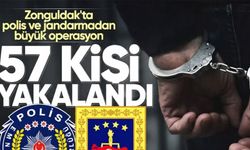 Zonguldak'ta polis ve jandarmadan büyük operasyon: 57 kişi yakalandı!
