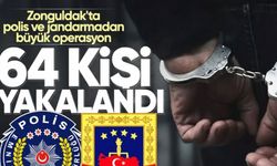 Zonguldak'ta polis ve jandarma göz açtırmadı: 64 kişi yakalandı!