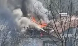Gebe Köyü’nde çatı yangını korkuttu