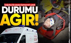 Soğuksu'da yayaya kamyonet çarptı: Durumu ağır!
