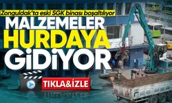 Zonguldak’ta eski SGK binası boşaltılıyor: Malzemeler hurdaya gidiyor