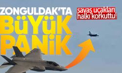 Zonguldak'ta 'savaş uçağı' paniği