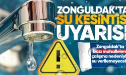 Çaycuma'da sular kesildi: O saatte yeniden verilecek!