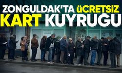 Zonguldak’ta ücretsiz kart mesaisi: Gişe önünde uzun kuyruk oluştu
