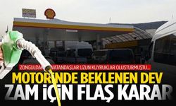 Zonguldak'ta uzun kuyruklar oluşmuştu! Motorin zammı için flaş karar...