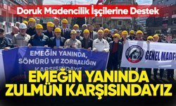 Zonguldak Demokrasi Platformu’ndan Doruk Madencilik İşçilerine Destek