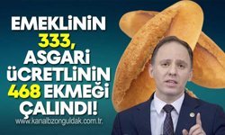 Emeklinin 333, Asgari Ücretlinin 468 Ekmeği çalındı!