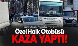 Özel Halk Otobüsü kaza yaptı