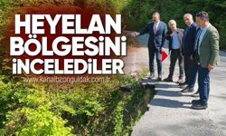 AK Parti Heyeti Heyelan Bölgesinde İncelemelerde Bulundu