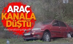 Araç Kanala Düştü