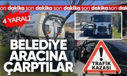 ZONGULDAK’TA ZİNCİRLEME KAZA: BELEDİYE ARACINA ÇARPTILAR