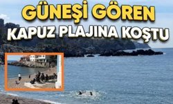 Güneş yüzünü gösterdi: Kapuz Plajı hareketlendi