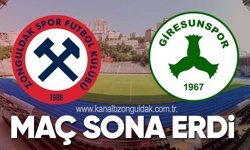 Zonguldakspor FK – Giresunspor karşılaşması sona erdi