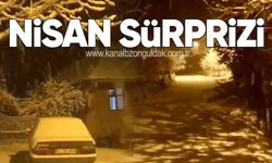 Nisan Sürprizi: Kar Yağışı Geceyi Beyaza Bürüdü